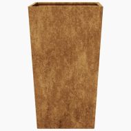 Градински саксии 2 бр. 45x45x75 см Изветряла стомана