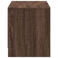 ТВ шкаф с LED, кафяв дъб, 97x34x40 см, инженерно дърво