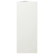 Градинска кашпа, бяла, триъгълна, 30x26x75 см, стомана