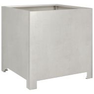 Градински кашпи, 2 бр, 40x40x40 см, неръждаема стомана