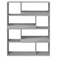 Разделител за стая сив сонома 100x33x125,5 см инженерно дърво