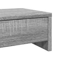 Стойка за монитор с чекмеджета, сив сонома, 105x23x15,5 см