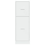 Шкаф органайзер, бял, 40x41x118 см, инженерно дърво