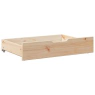Чекмеджета за под легло с колелца 2 бр 80x55x17 см бор масив