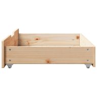 Чекмеджета за под легло с колелца 2 бр 80x55x17 см бор масив