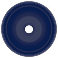 Луксозна кръгла мивка, матово тъмносиня, 40x15 см, керамика