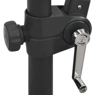 Конзолен градински чадър с прът и LED светлини, лазурен, 300 см