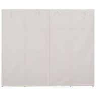Гардероб, бял, 200x40x170 см, текстил
