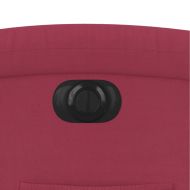 Електрически реклайнер стол, виненочервен, кадифе