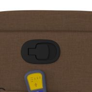 Изправящ масажен реклайнер стол, кафяв, текстил