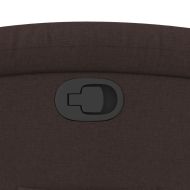 Изправящ реклайнер стол, тъмнокафяв, текстил