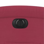 Електрически изправящ реклайнер стол, виненочервен, кадифе