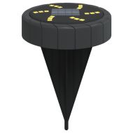 Соларни земни лампи със земни шипове външни 12 бр топло бяло