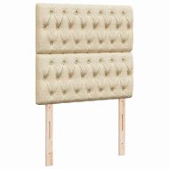 Боксспринг легло с матрак, кремава, 90x190 см, плат