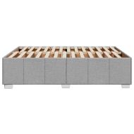 Рамка за легло без матрак, светлосива, 160x200 см, плат