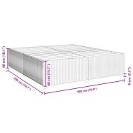 Рамка за легло без матрак, тъмносива, 180x200 см, плат