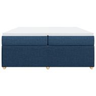 Боксспринг легло с матрак, синьо, 200x200 см, плат