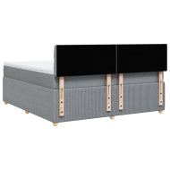 Боксспринг легло с матрак, светлосиво, 180x200 см, плат