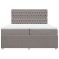 Боксспринг легло с матрак, таупе, 200x200 см, плат