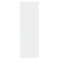 Сайдборд с LED, бял, 77x34x100 см, инженерно дърво