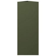 Градински кашпи, 2 бр, маслиненозелени, 30x26x75 см, стомана