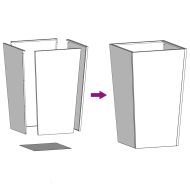 Градинска кашпа, 45x45x75 см, поцинкована стомана