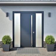 Градински кашпи, 2 бр, антрацит, 40x40x40 см, стомана