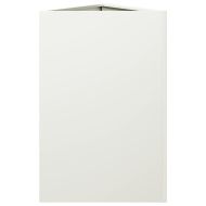 Градинска кашпа, бяла, триъгълна, 50x43x75 см, стомана