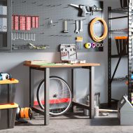 Работна маса 100x60x81,5 см масивна дървесина бук правоъгълна