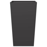 Градински кашпи, 2 бр, черни, 45x45x75 см, стомана