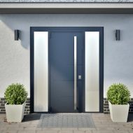 Градински кашпи, 2 бр, бели, 40x40x40 см, стомана