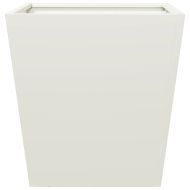 Градински кашпи, 2 бр, бели, 40x40x40 см, стомана