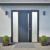 Градински кашпи, 2 бр, маслиненозелени, 30x30x30 см, стомана