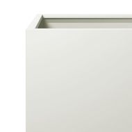 Градински кашпи, 2 бр, бели, 40x40x40 см, стомана