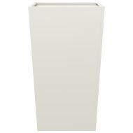 Градински кашпи, 2 бр, бели, 45x45x75 см, стомана