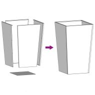 Градински кашпи, 2 бр, бели, 45x45x75 см, стомана