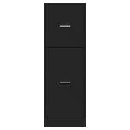 Шкаф органайзер, черен, 40x41x118 см, инженерно дърво