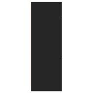 Шкаф органайзер, черен, 40x41x118 см, инженерно дърво