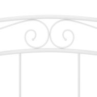 Рамка за легло, бяла, метал, 200x200 cм