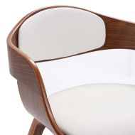 Трапезни столове, 2 бр, извито дърво и изкуствена кожа