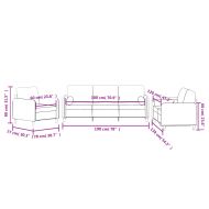 Комплект дивани 3 части с възглавници, тъмнозелен, кадифе