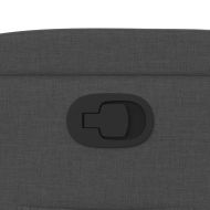 Изправящ реклайнер стол, тъмносив, текстил