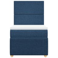 Боксспринг легло с матрак, синя, 90x190 см, плат