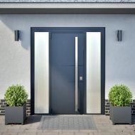 Градински кашпи, 2 бр, антрацит, 40x40x40 см, стомана