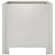 Градински кашпи, 2 бр, 30x30x30 см, неръждаема стомана