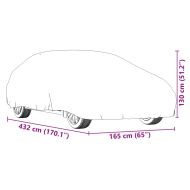 Покривало за кола, за седан, с каишки, цяло, сребрист, M