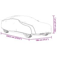 Покривало за кола, за седан, с каишки, цяло, сребрист, XL, PEVA