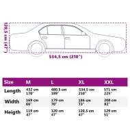 Покривало за кола, за седан, с каишки, цяло, сребрист, XL, PEVA