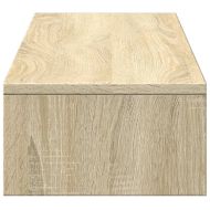 Стойка за монитор с чекмеджета, дъб сонома, 100x27x15 см, инженерно дърво