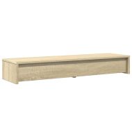Стойка за монитор с чекмеджета, дъб сонома, 100x27x15 см, инженерно дърво